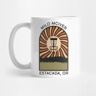 Milo Mciver Estacada, OR | Disc Golf Vintage Retro Arch Mountains Mug